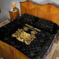 Sierra Leone National Emblem Golden Quilt Bed Set Vai Syllabary Heritage - African Pride