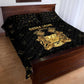 Sierra Leone National Emblem Golden Quilt Bed Set Vai Syllabary Heritage - African Pride