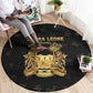 Sierra Leone National Emblem Golden Round Carpet Vai Syllabary Heritage - African Pride