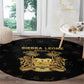 Sierra Leone National Emblem Golden Round Carpet Vai Syllabary Heritage - African Pride