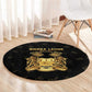 Sierra Leone National Emblem Golden Round Carpet Vai Syllabary Heritage - African Pride