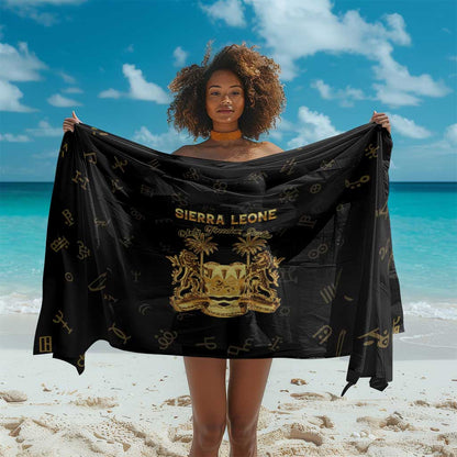 Sierra Leone National Emblem Golden Sarong Vai Syllabary Heritage - African Pride