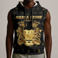 Personalized Sierra Leone National Emblem Golden Sleeveless Hoodie Vai Syllabary Heritage - African Pride