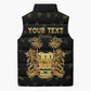 Personalized Sierra Leone Vai Syllabary Heritage Sleeveless Puffer Jacket National Emblem Golden Style