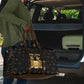 Sierra Leone Vai Syllabary Heritage Travel Bag National Emblem Golden Style