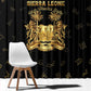 Sierra Leone National Emblem Golden Window Curtain Vai Syllabary Heritage - African Pride
