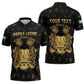 Personalized Sierra Leone Vai Syllabary Heritage Zipper Polo Shirt National Emblem Golden Style