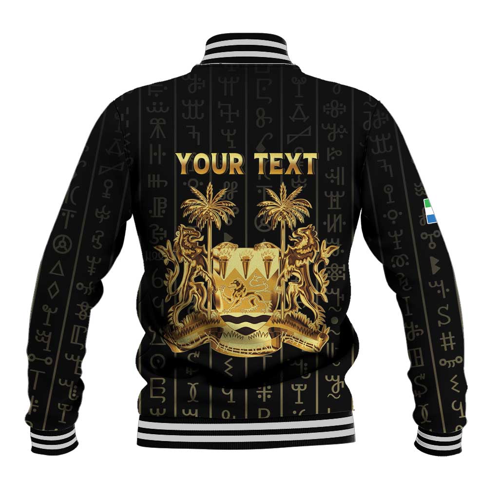 Personalized Sierra Leone Baseball Jacket Vai Syllabary Pattern - African Pride