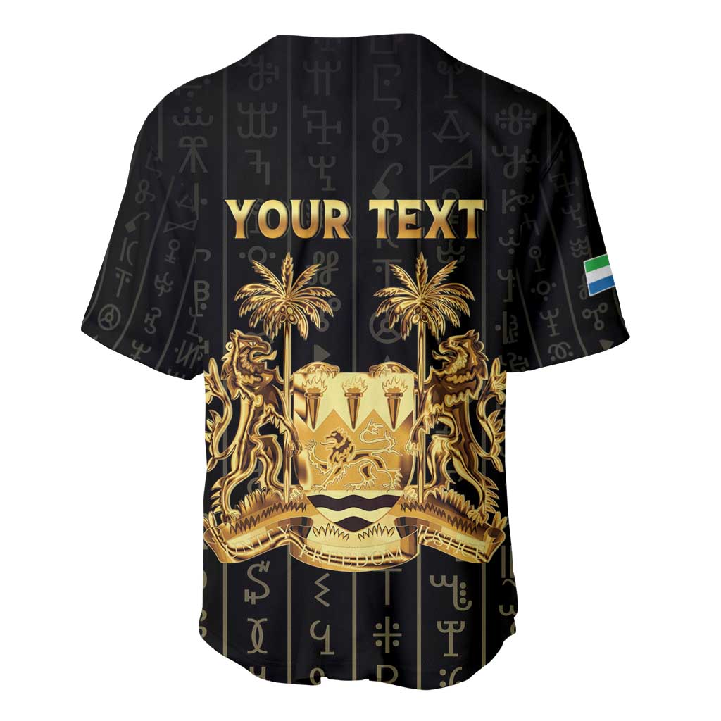 Personalized Sierra Leone Baseball Jersey Vai Syllabary Pattern - African Pride