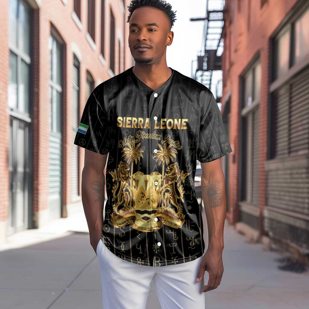 Personalized Sierra Leone Baseball Jersey Vai Syllabary Pattern - African Pride