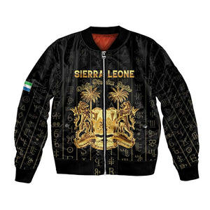 Personalized Sierra Leone Bomber Jacket Vai Syllabary Pattern - African Pride
