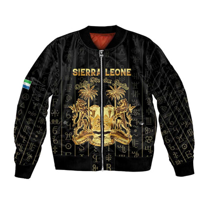 Personalized Sierra Leone Bomber Jacket Vai Syllabary Pattern - African Pride