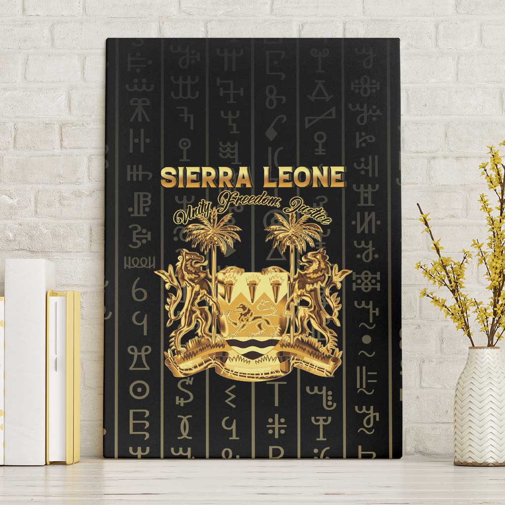 Sierra Leone Canvas Wall Art Vai Syllabary Pattern - African Pride