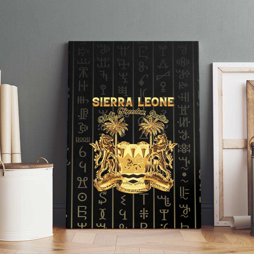 Sierra Leone Canvas Wall Art Vai Syllabary Pattern - African Pride