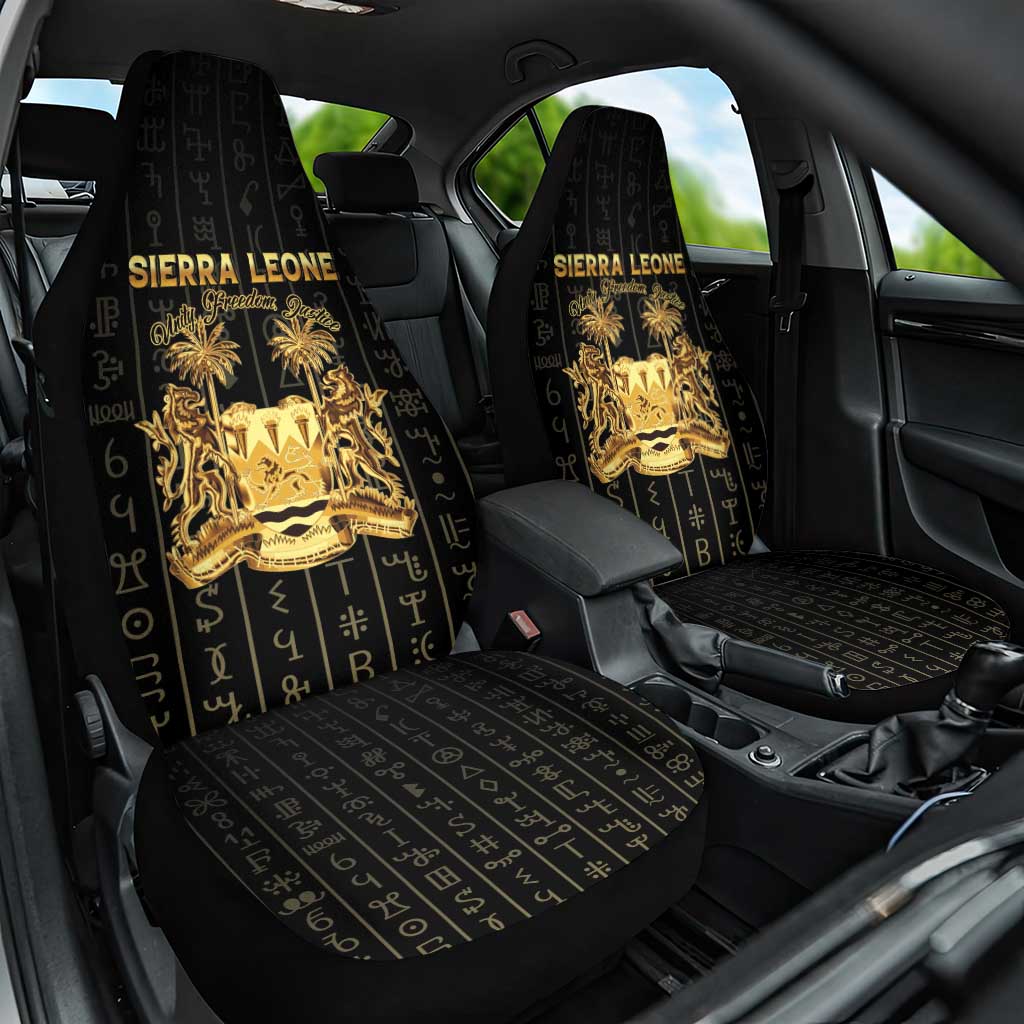 Sierra Leone Car Seat Cover Vai Syllabary Pattern - African Pride