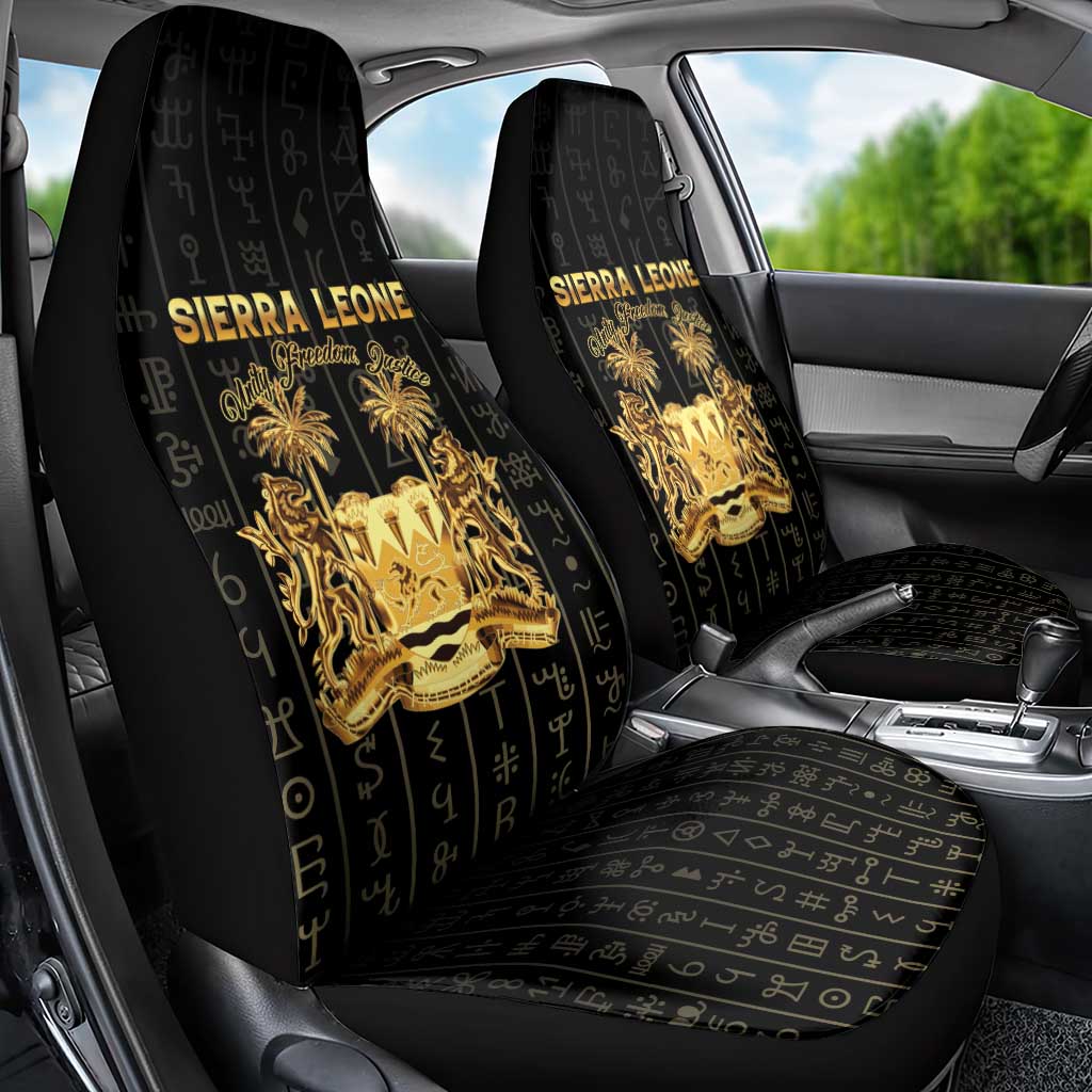 Sierra Leone Car Seat Cover Vai Syllabary Pattern - African Pride