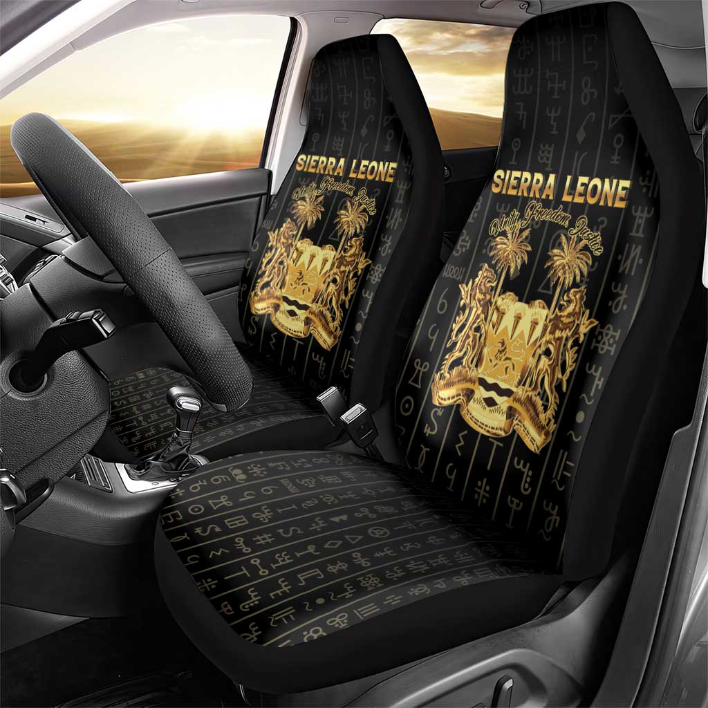 Sierra Leone Car Seat Cover Vai Syllabary Pattern - African Pride