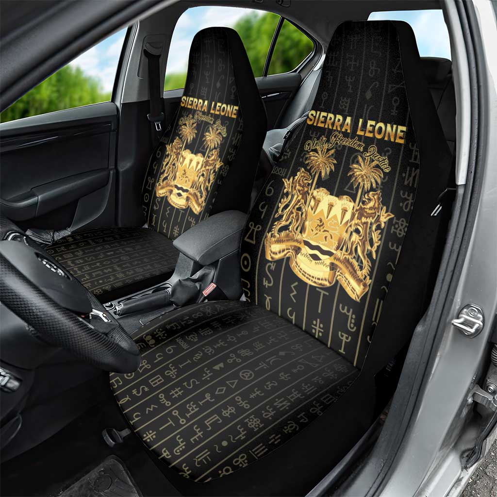 Sierra Leone Car Seat Cover Vai Syllabary Pattern - African Pride