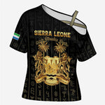 Personalized Sierra Leone Vai Syllabary Vertical Pattern Cross Shoulder Shirt