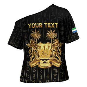 Personalized Sierra Leone Vai Syllabary Vertical Pattern Cross Shoulder Shirt