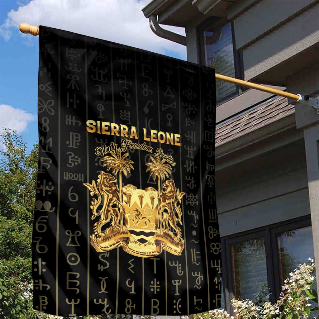 Sierra Leone Garden Flag Vai Syllabary Pattern - African Pride