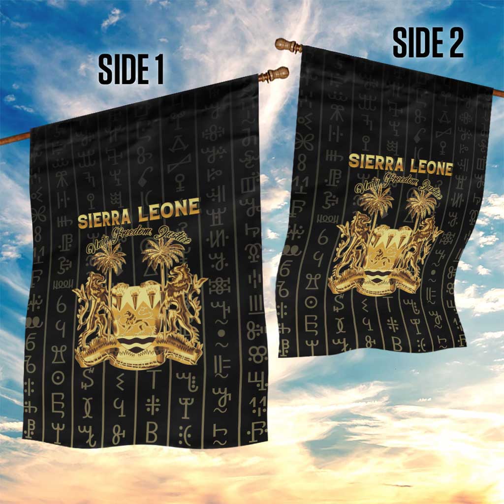 Sierra Leone Garden Flag Vai Syllabary Pattern - African Pride
