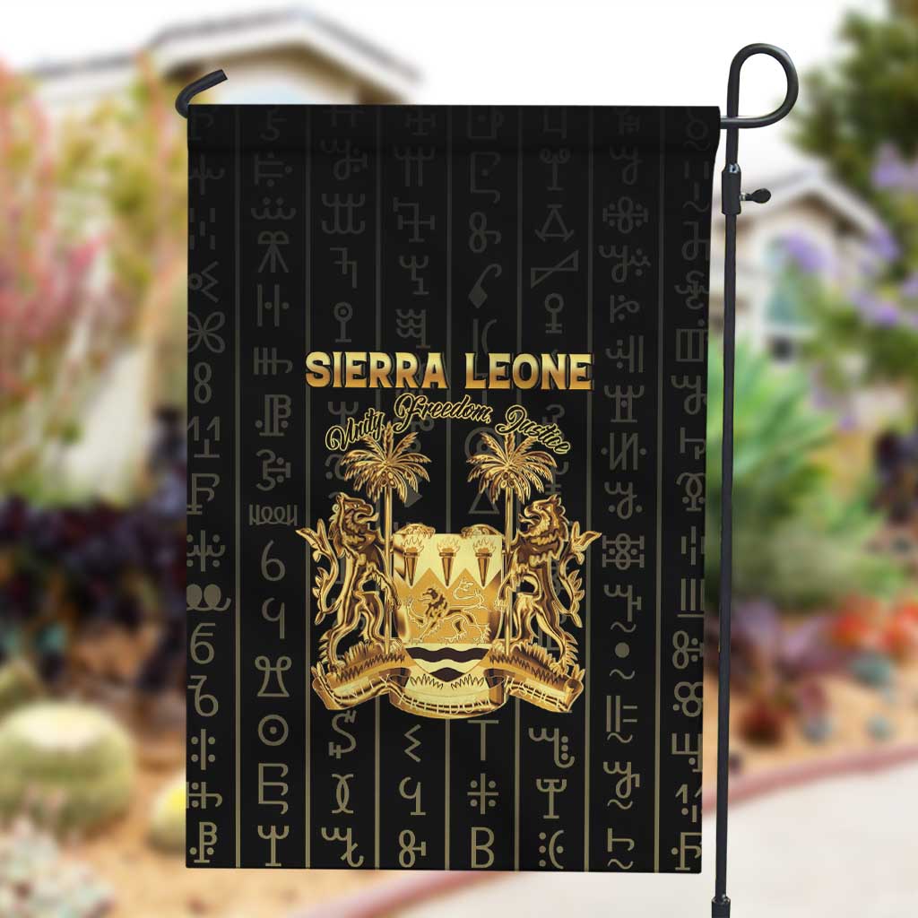 Sierra Leone Garden Flag Vai Syllabary Pattern - African Pride