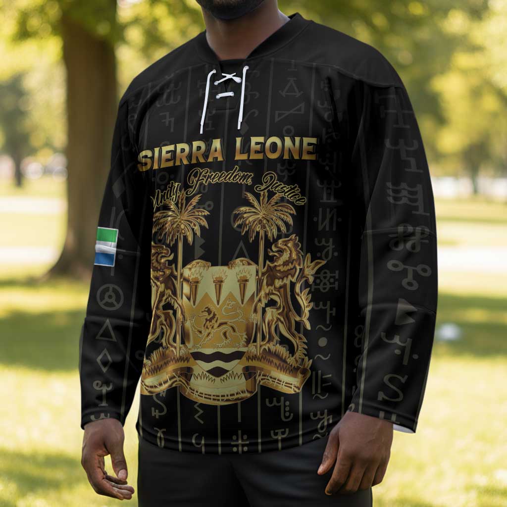 Personalized Sierra Leone Vai Syllabary Vertical Pattern Hockey Jersey