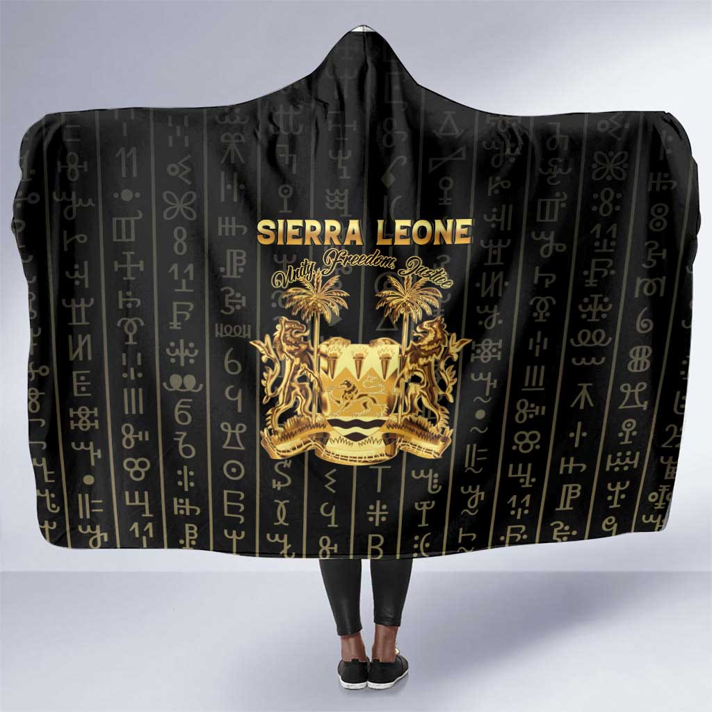 Sierra Leone Hooded Blanket Vai Syllabary Pattern - African Pride