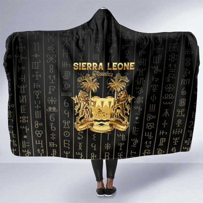Sierra Leone Hooded Blanket Vai Syllabary Pattern - African Pride