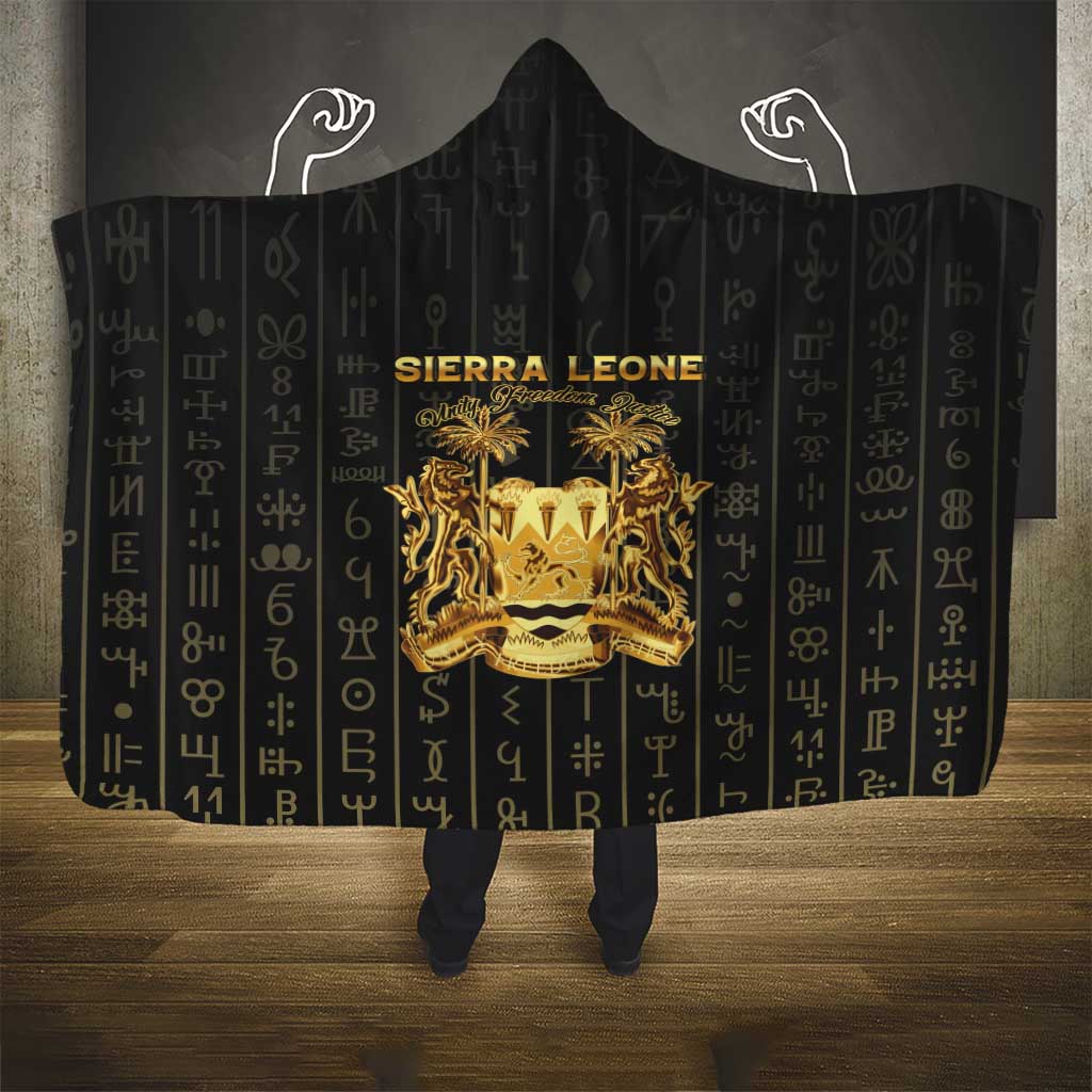 Sierra Leone Hooded Blanket Vai Syllabary Pattern - African Pride