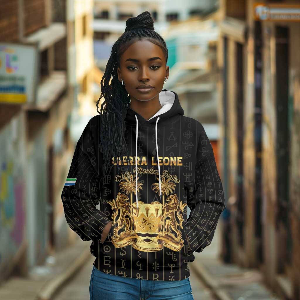 Personalized Sierra Leone Hoodie Vai Syllabary Pattern - African Pride