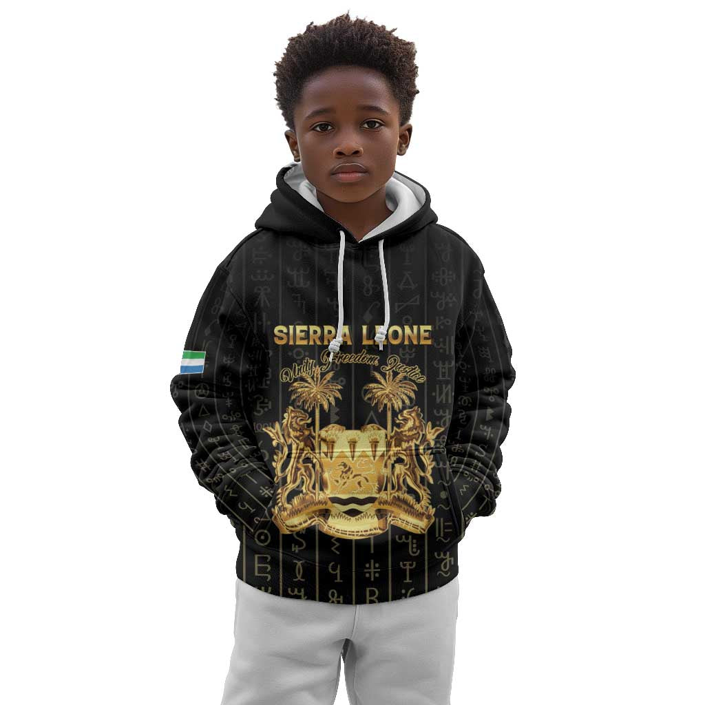Personalized Sierra Leone Kid Hoodie Vai Syllabary Pattern - African Pride