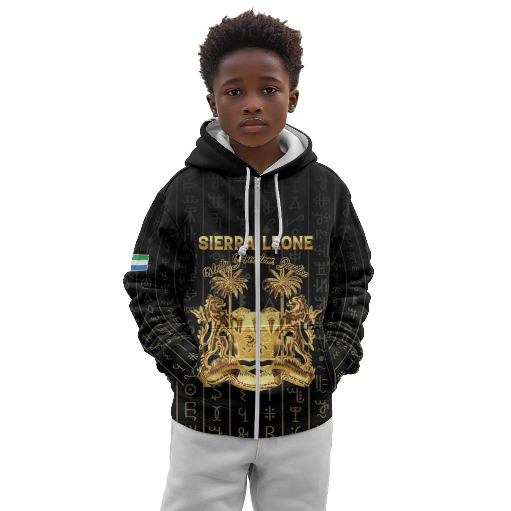 Personalized Sierra Leone Kid Hoodie Vai Syllabary Pattern - African Pride
