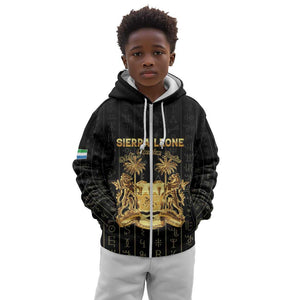Personalized Sierra Leone Kid Hoodie Vai Syllabary Pattern - African Pride