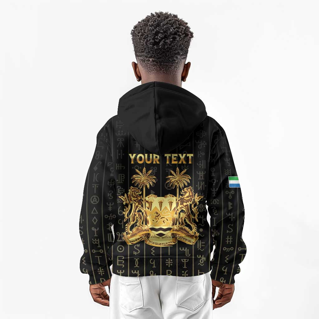 Personalized Sierra Leone Kid Hoodie Vai Syllabary Pattern - African Pride