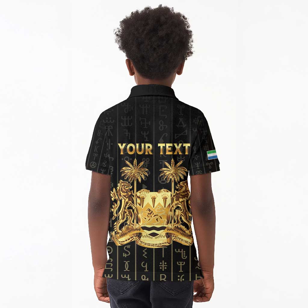 Personalized Sierra Leone Kid Polo Shirt Vai Syllabary Pattern - African Pride