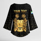 Personalized Sierra Leone Vai Syllabary Vertical Pattern Kimono Sleeve Blouse