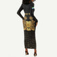 Personalized Sierra Leone Long Sleeve Bodycon Dress Vai Syllabary Pattern - African Pride