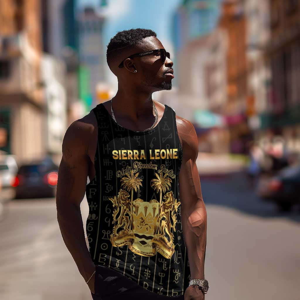 Personalized Sierra Leone Men Tank Top Vai Syllabary Pattern - African Pride