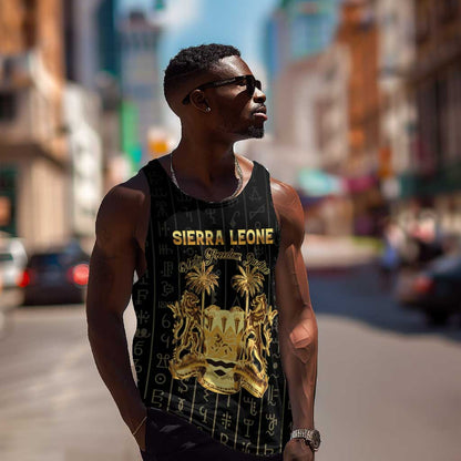 Personalized Sierra Leone Men Tank Top Vai Syllabary Pattern - African Pride
