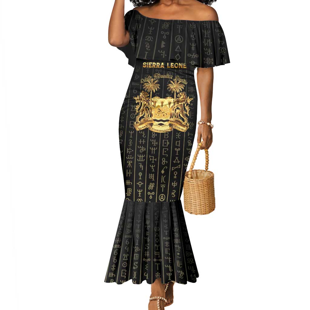 Personalized Sierra Leone Mermaid Dress Vai Syllabary Pattern - African Pride