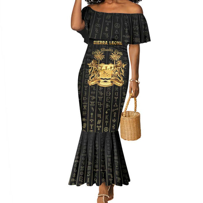 Personalized Sierra Leone Mermaid Dress Vai Syllabary Pattern - African Pride