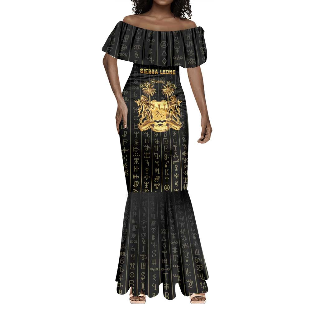 Personalized Sierra Leone Mermaid Dress Vai Syllabary Pattern - African Pride