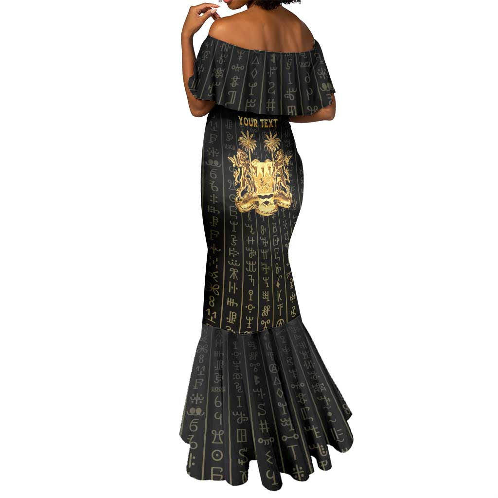 Personalized Sierra Leone Mermaid Dress Vai Syllabary Pattern - African Pride
