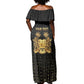 Personalized Sierra Leone Off Shoulder Maxi Dress Vai Syllabary Pattern - African Pride