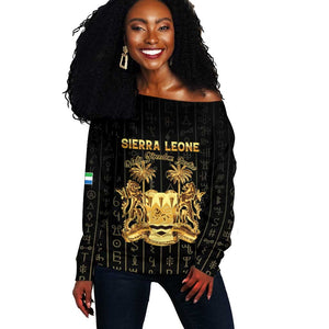 Personalized Sierra Leone Off Shoulder Sweater Vai Syllabary Pattern - African Pride