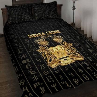 Sierra Leone Quilt Bed Set Vai Syllabary Pattern - African Pride