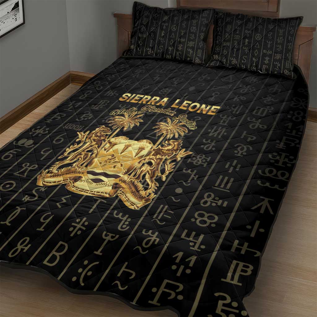 Sierra Leone Quilt Bed Set Vai Syllabary Pattern - African Pride