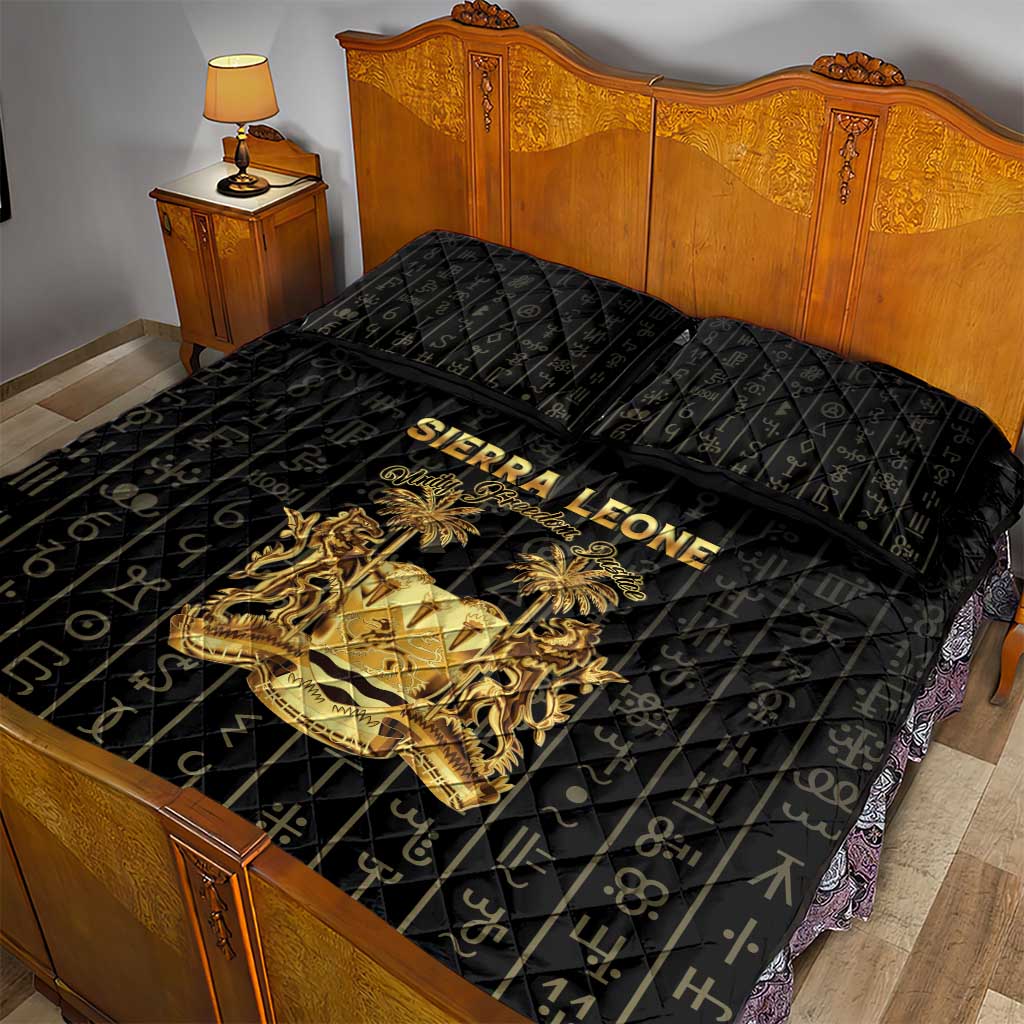Sierra Leone Quilt Bed Set Vai Syllabary Pattern - African Pride